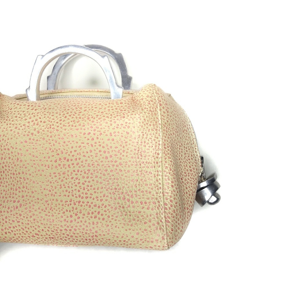 🛑SOLD🛑Latico Cream & Pink Pebble Leather Satchel - Picture 2 of 8